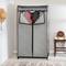 Honey Can Do 36" Gray Double Door Portable Wardrobe Closet